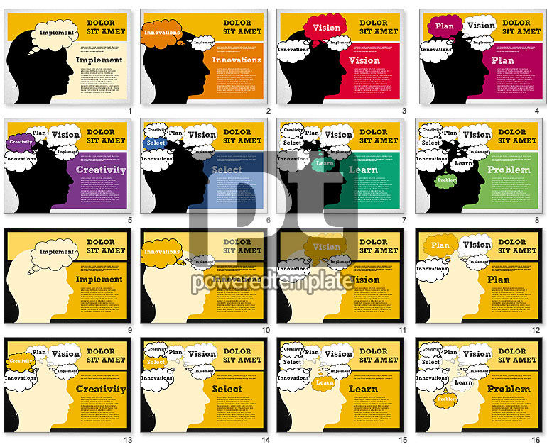 Visie plan en probleem diagram concept