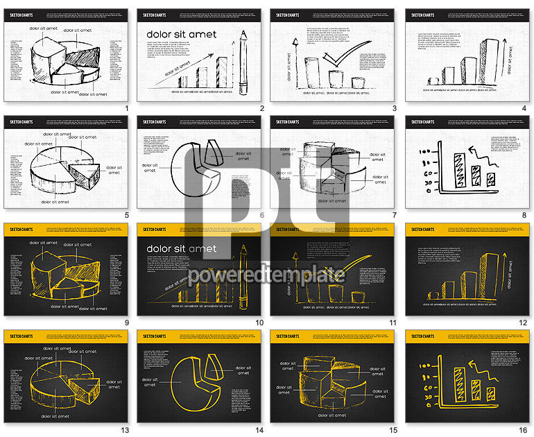 Schets stijl charts