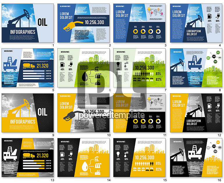 Bergbau und Ölproduktion Infografiken