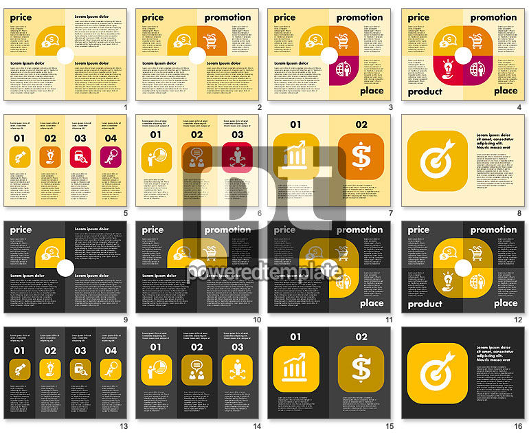 Marketing Mix with Icons