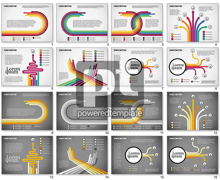 Pfeile und Richtungen Diagramm