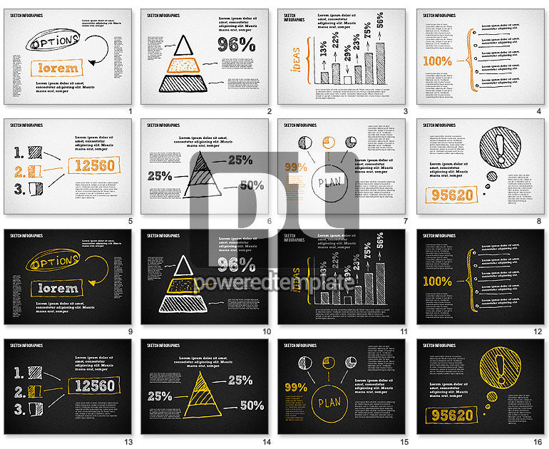 Diagrammi stile disegnato a mano