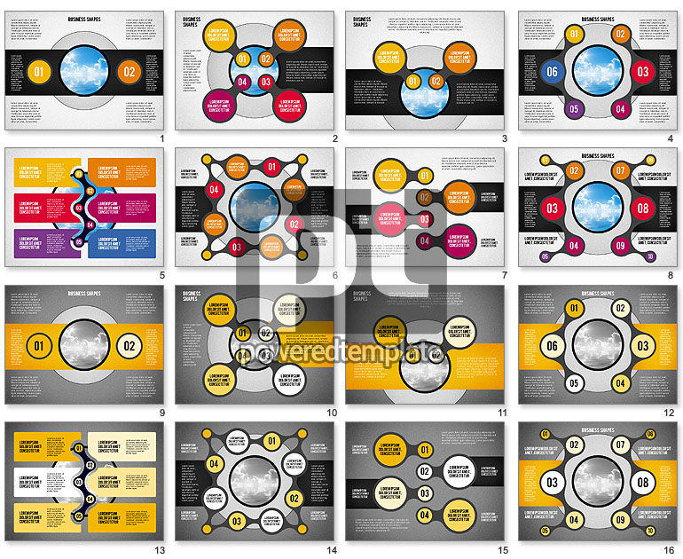 Círculos con números Diagrama de escenario