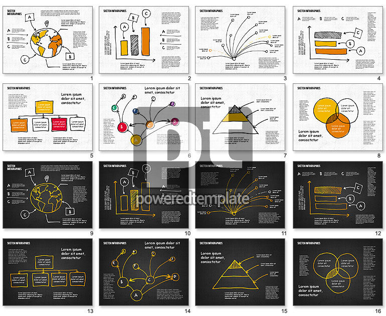 Grafici in stile disegnati a mano