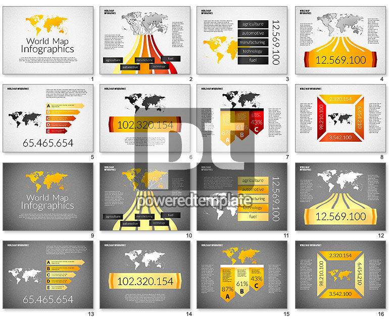 Infographies de carte du monde