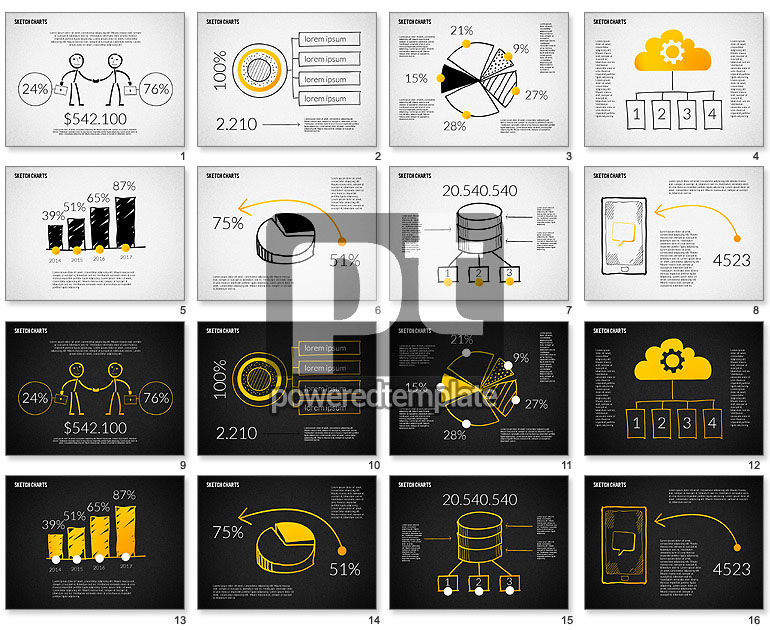 Presentation with Sketch Style Shapes