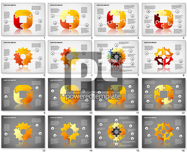 Bunte Puzzle-Verbindungen