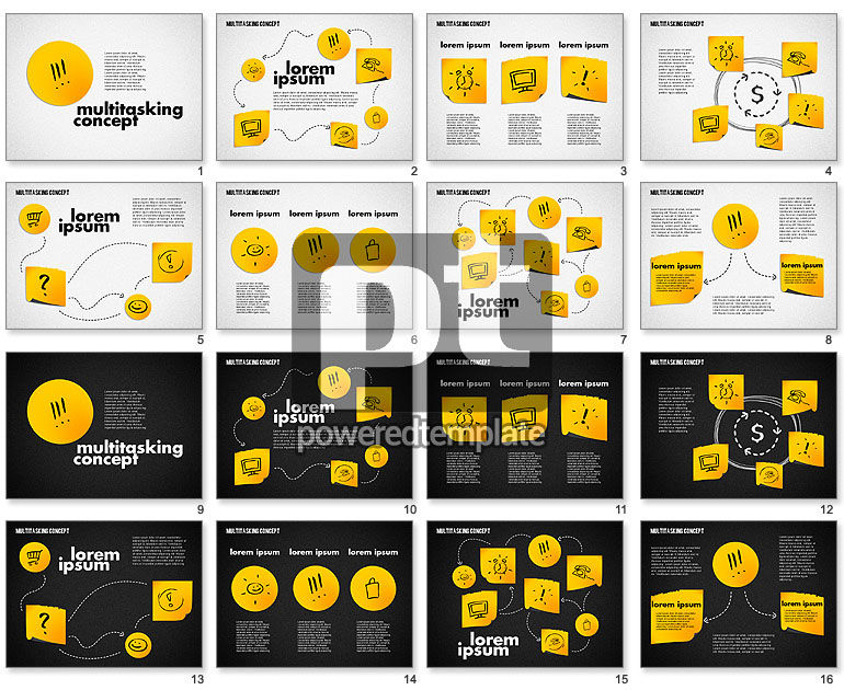 Plantilla de presentación de concepto multitarea