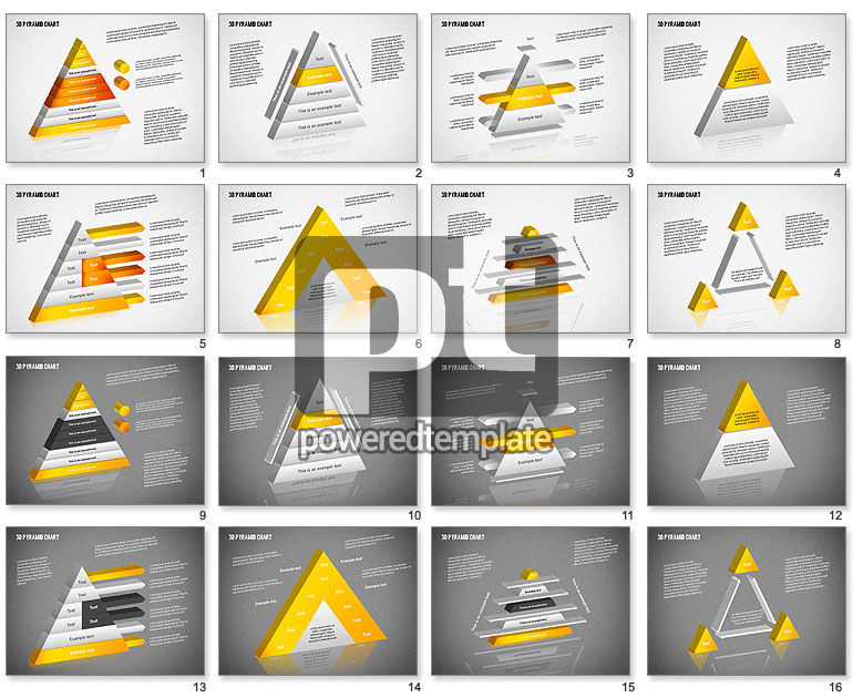 Layered 3d pyramide