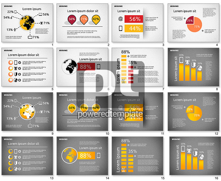 Wereldwijde communicatie infographics