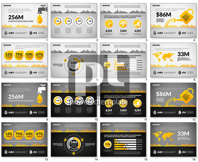 Waterverbruik infographics