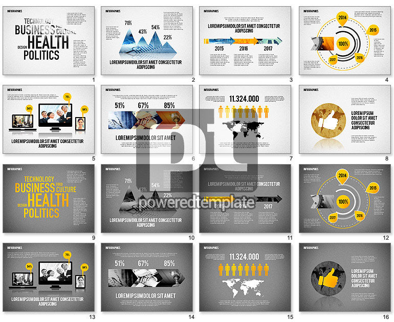 Zakelijke presentatie met infographics