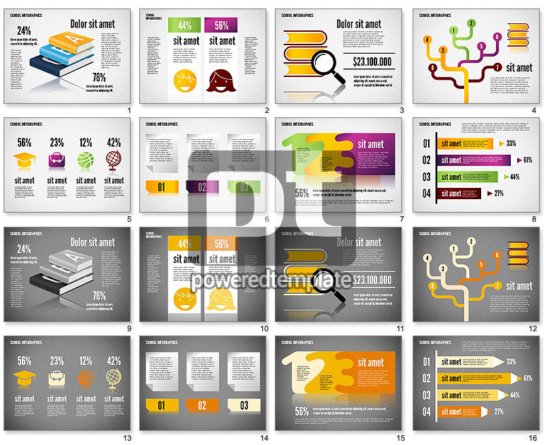 Moderne Schule Infografiken