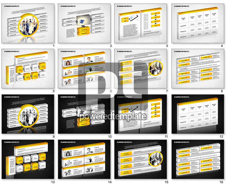 3D Communication Processes Diagram