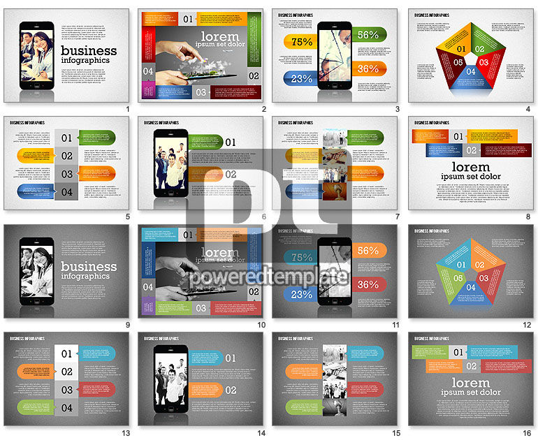 Business Infographics with Smartphone