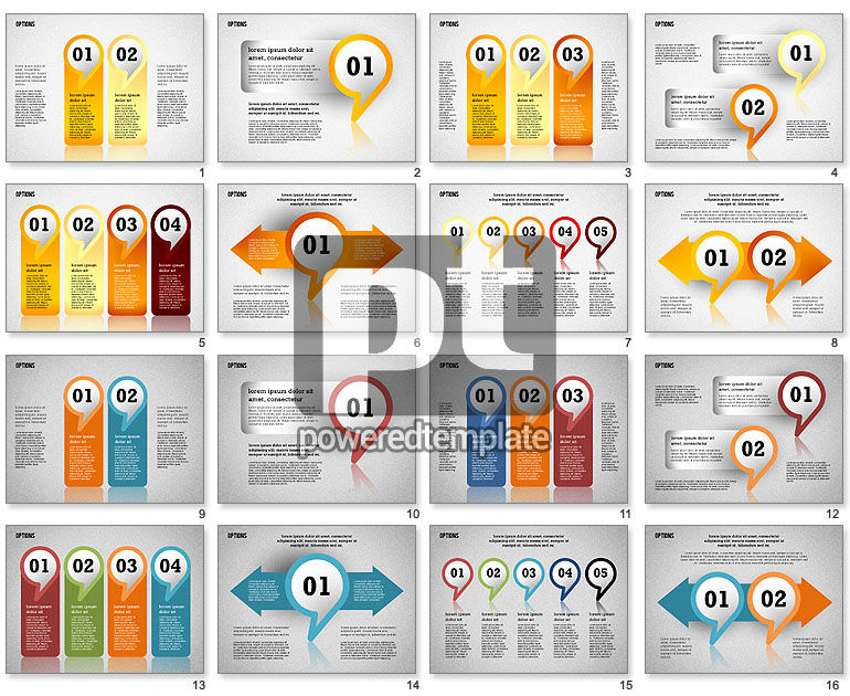 Boîte à outils d'options colorées