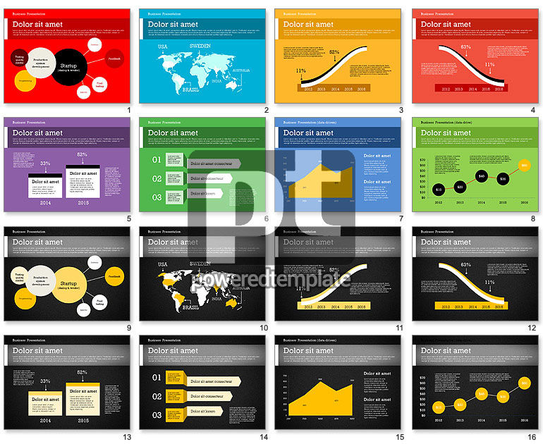 Business Report Modern Presentation Template (data driven)