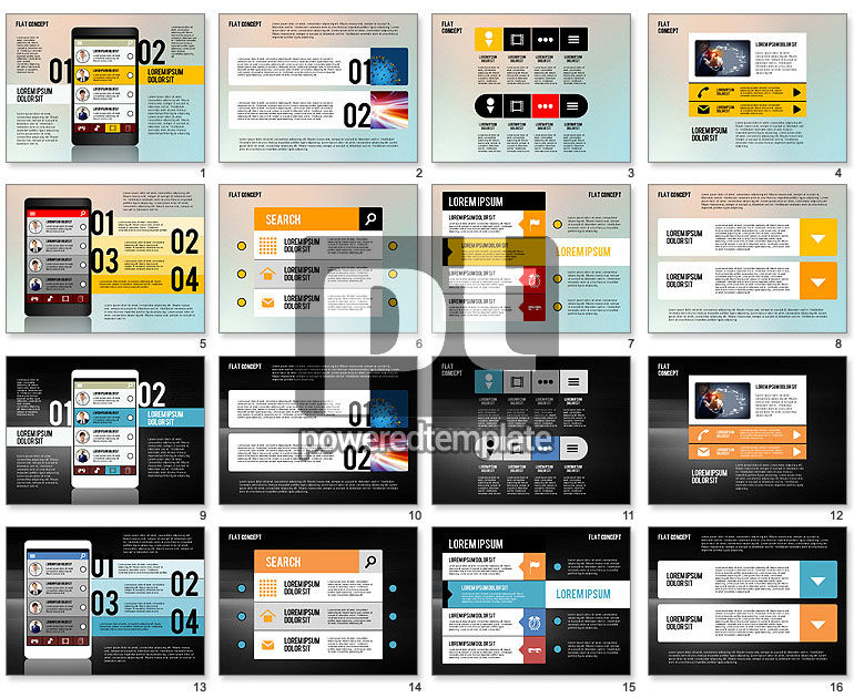 Presentatiesjabloon in flat ontwerpconcept