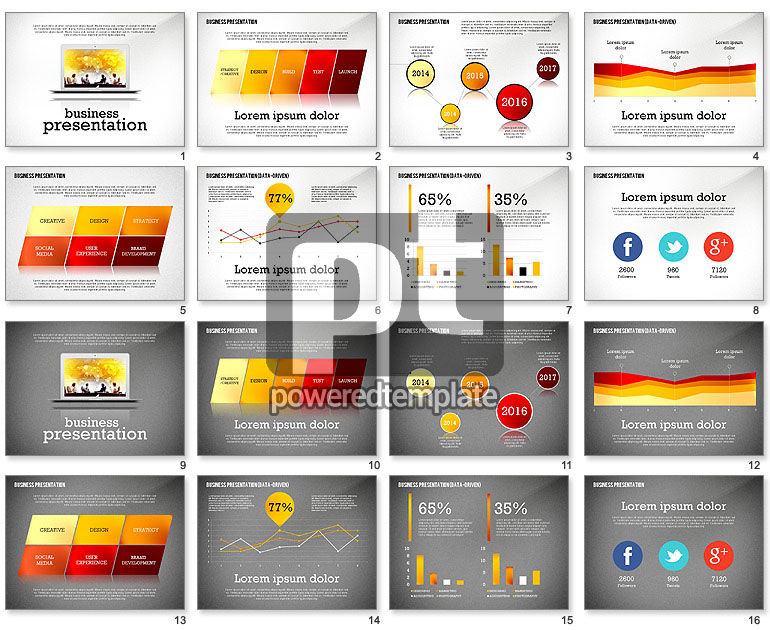 Data conduziu a apresentação moderna do negócio