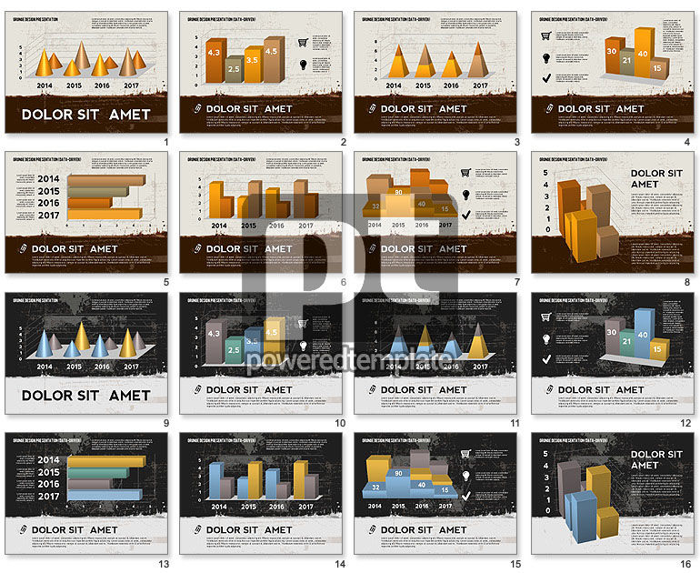 Data Driven Presentation in Grunge Design