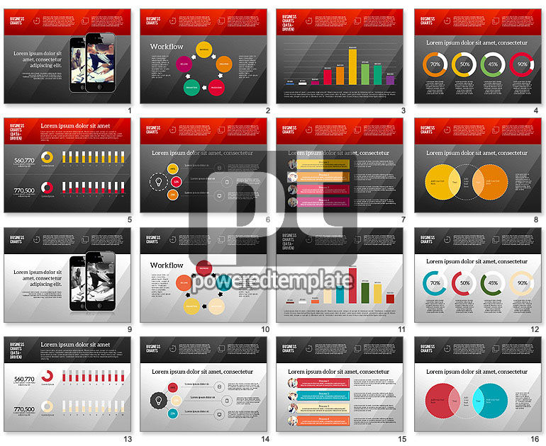 Presentation with Data Driven Business Charts