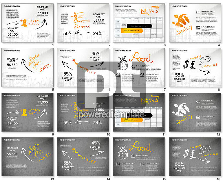 Productiviteit presentatiesjabloon