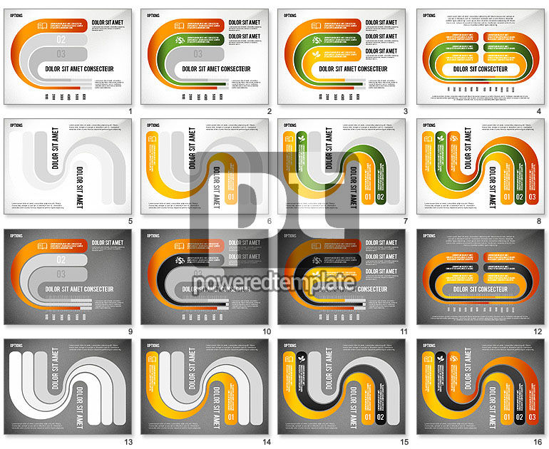 Curved Ribbon Options Shapes