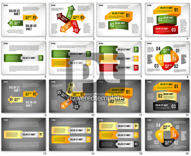 Gekleurde opties toolbox