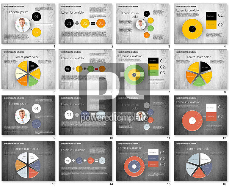 Présentation commerciale colorée basée sur les données