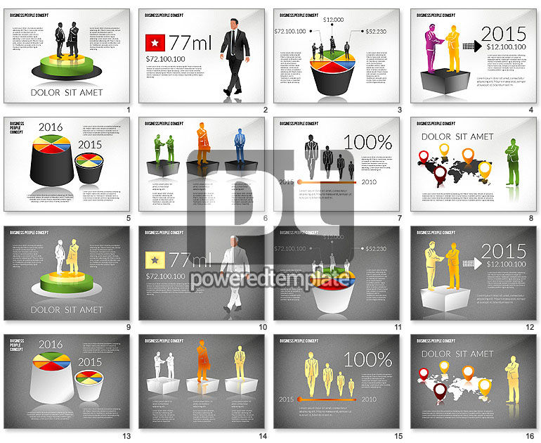 Concept with Business People Silhouettes