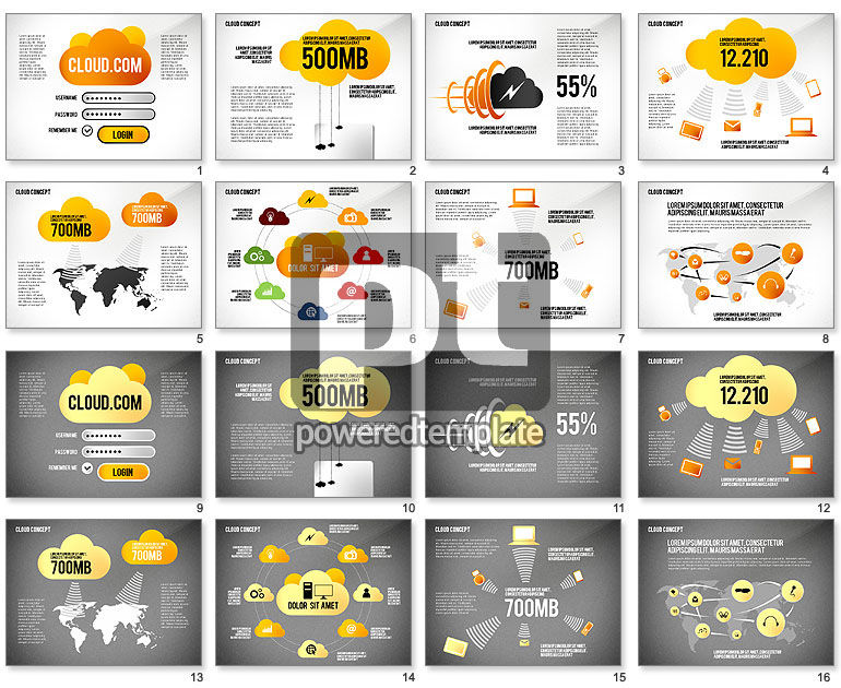 Template Presentasi Layanan Awan