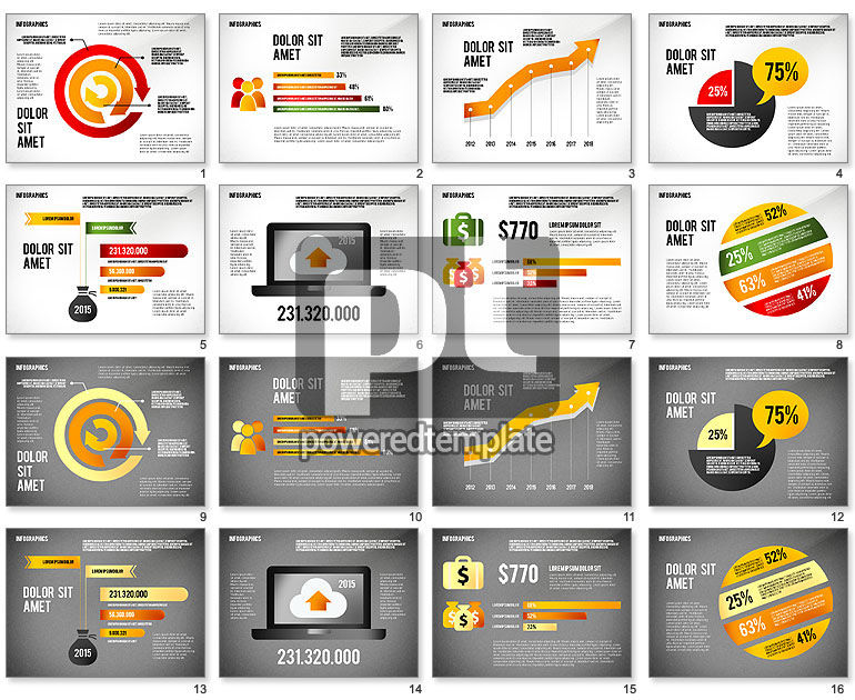 Infografica grafici modello