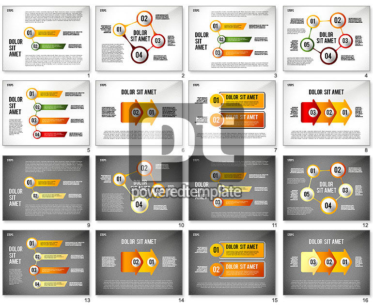 Colección de diagramas escalonados