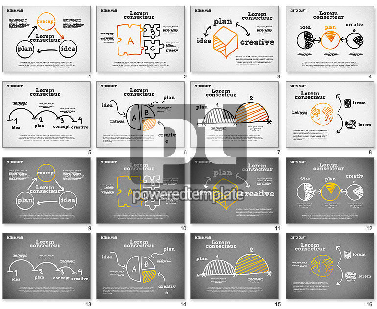 Skizze Stil Diagramme Toolbox