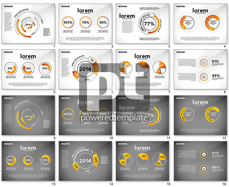 Éléments d'infographie ronde