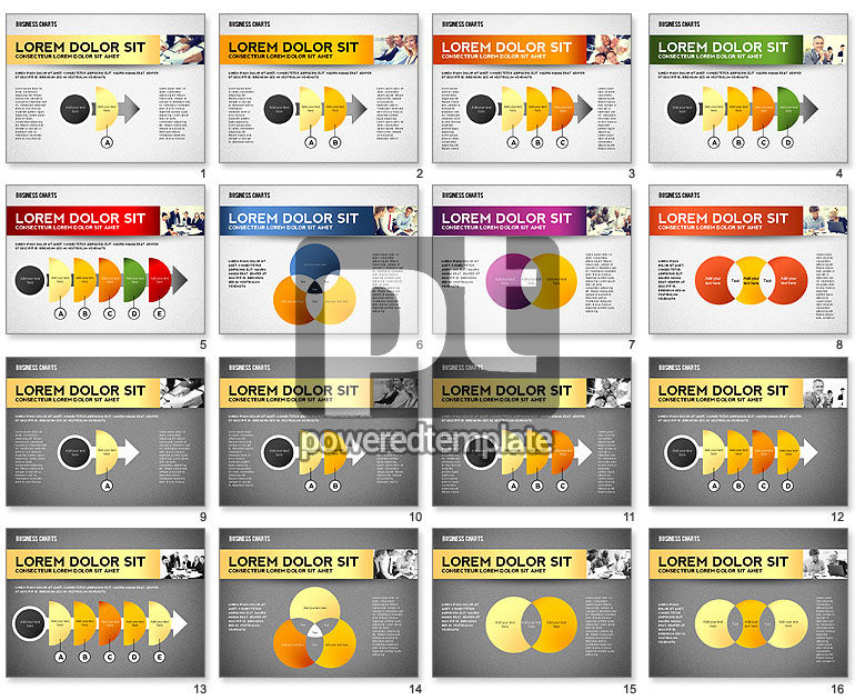 Colorful Business Charts Collection