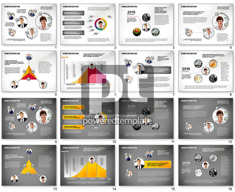 Präsentationsvorlage für business-teamplayer-effizienz