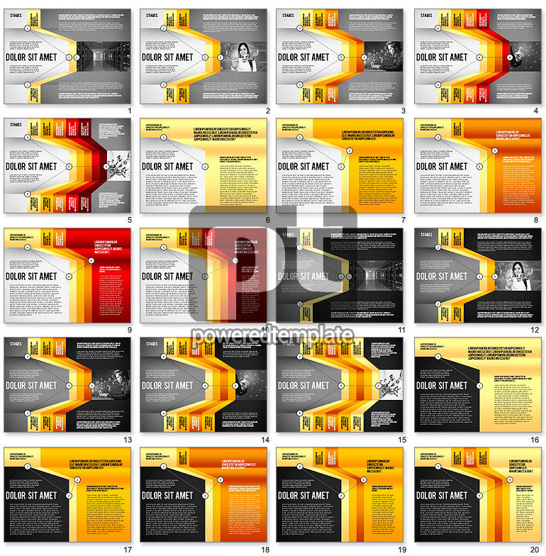 Stages en stappen presentatiesjabloon