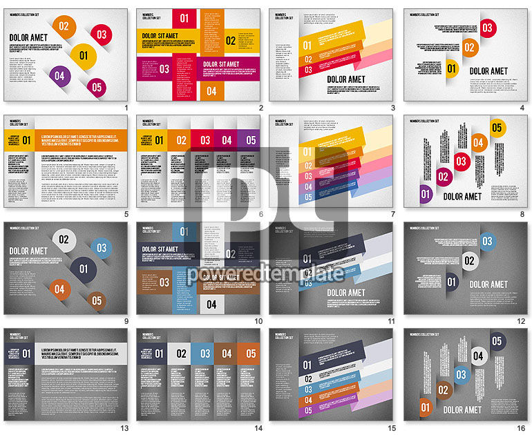 Opciones numeradas y banners