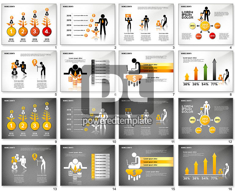 Croissance de l'entreprise avec stickman