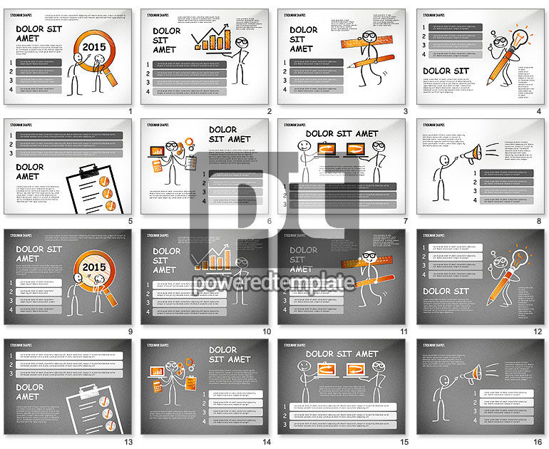 Presentatie met stickman