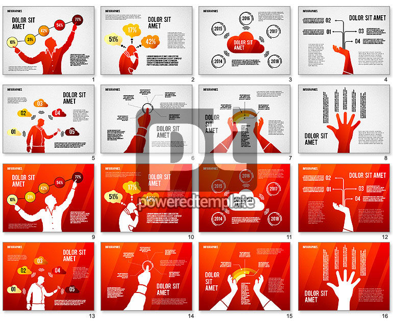 Infographie avec des silhouettes