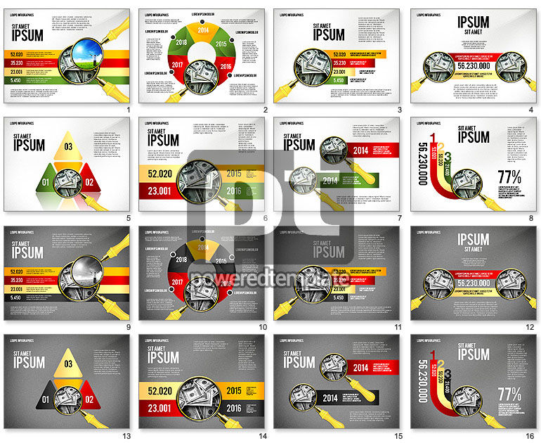 부분 확대가있는 Infographics