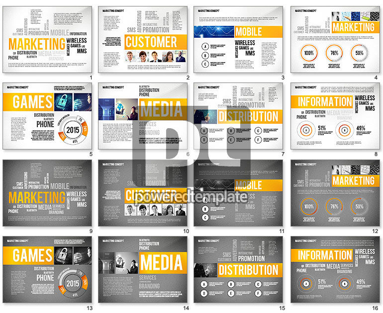 Marketing Word Cloud Presentation Template