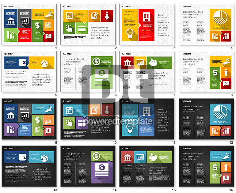 Template Presentasi Desain Datar