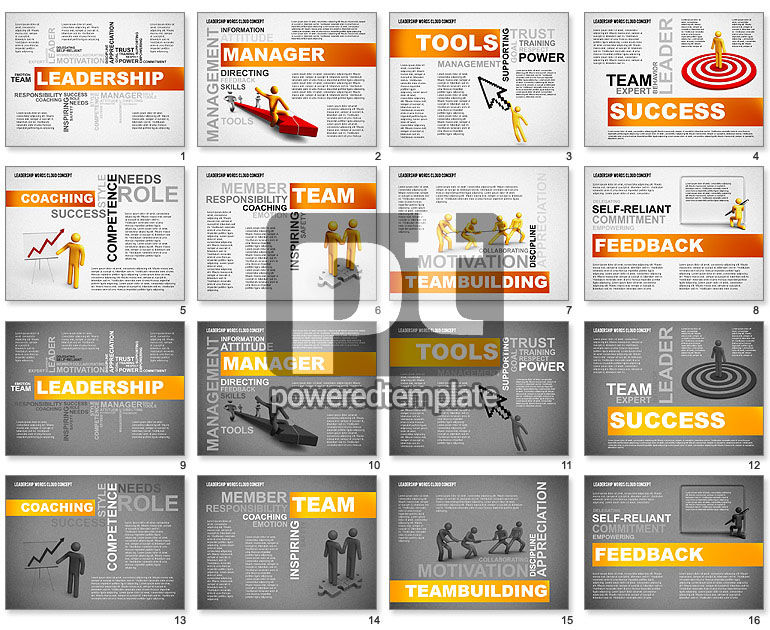 Leadership Word Cloud Presentation Template