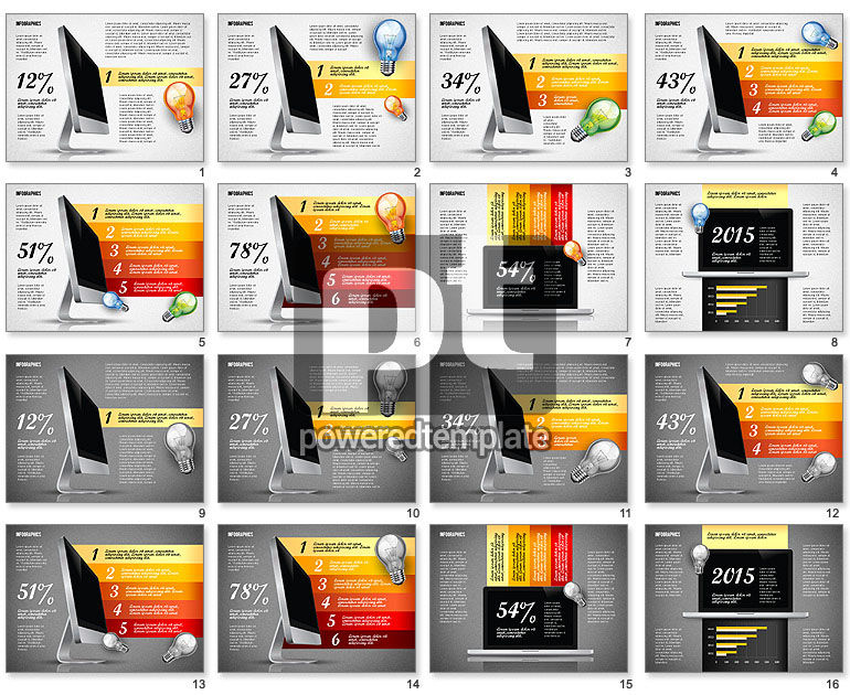 Infografica con monitor