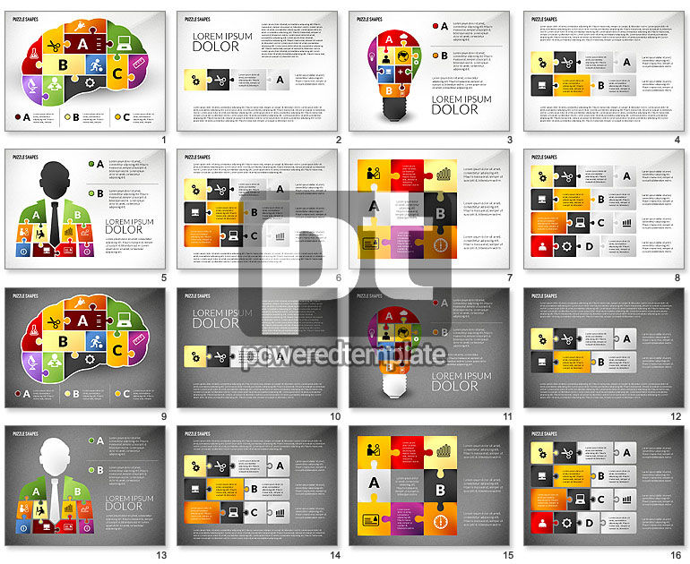 Puzzel vormen met pictogrammen