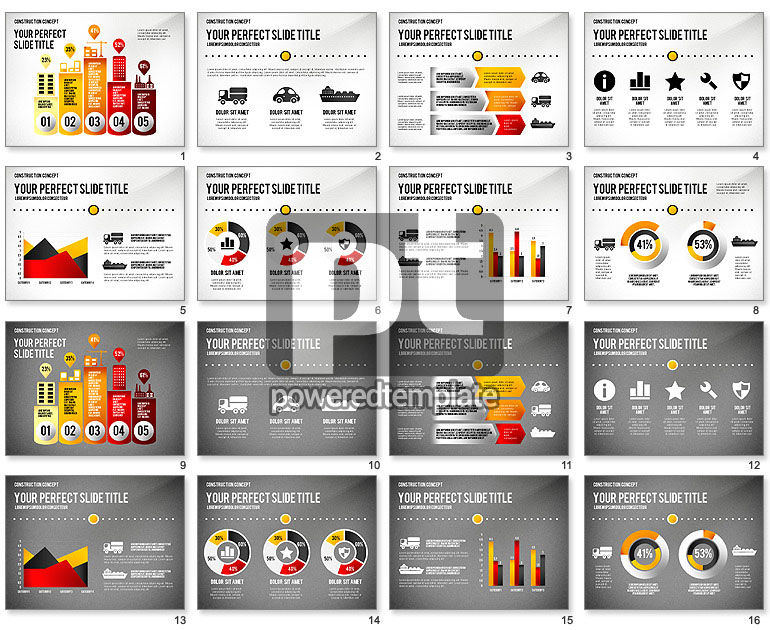 Industrie infographics presentatie concept