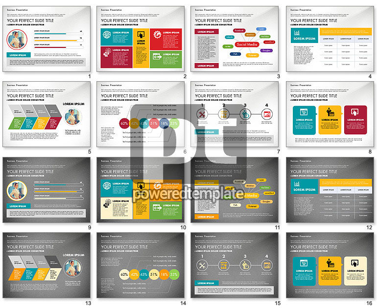 Presentasi Bisnis Yang Elegan Dalam Desain Datar